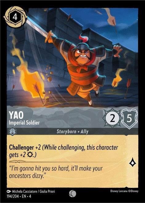 Yao (Foil) : Imperial Soldier - 194/204 - Lockett Labs UK