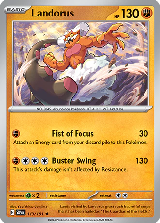 Landorus : SURGING SPARKS (Holo) - 110/191