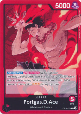 Portgas.D.Ace (Leader) : THE TIME OF BATTLE - OP16-001