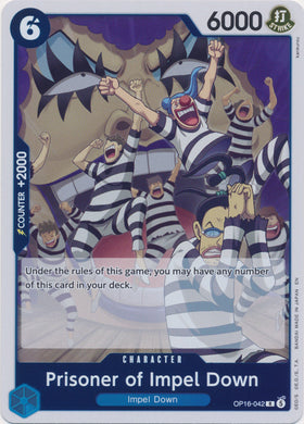 Prisoner of Impel Down (Rare) - THE TIME OF BATTLE - OP16-042