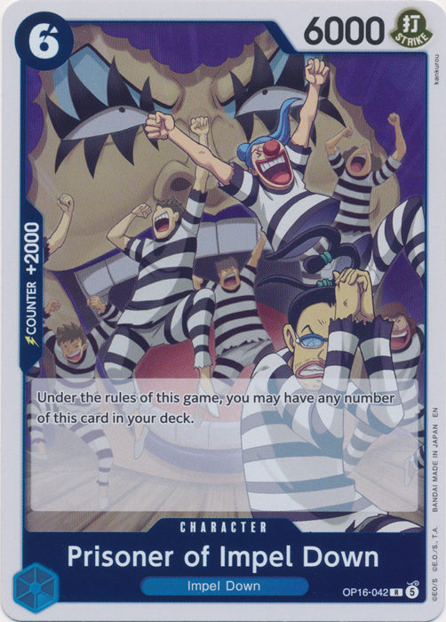 Prisoner of Impel Down (Rare) - THE TIME OF BATTLE - OP16-042