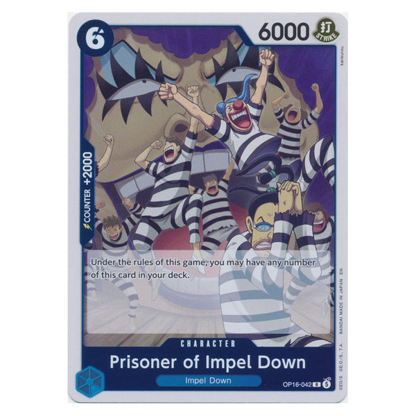 Prisoner of Impel Down (Rare) - THE TIME OF BATTLE - OP16-042