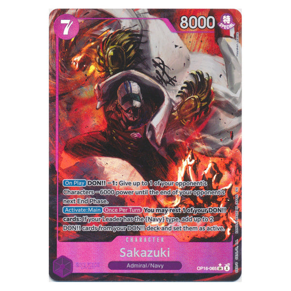 Sakazuki (Super Rare Alt Art) - THE TIME OF BATTLE - OP16-065a