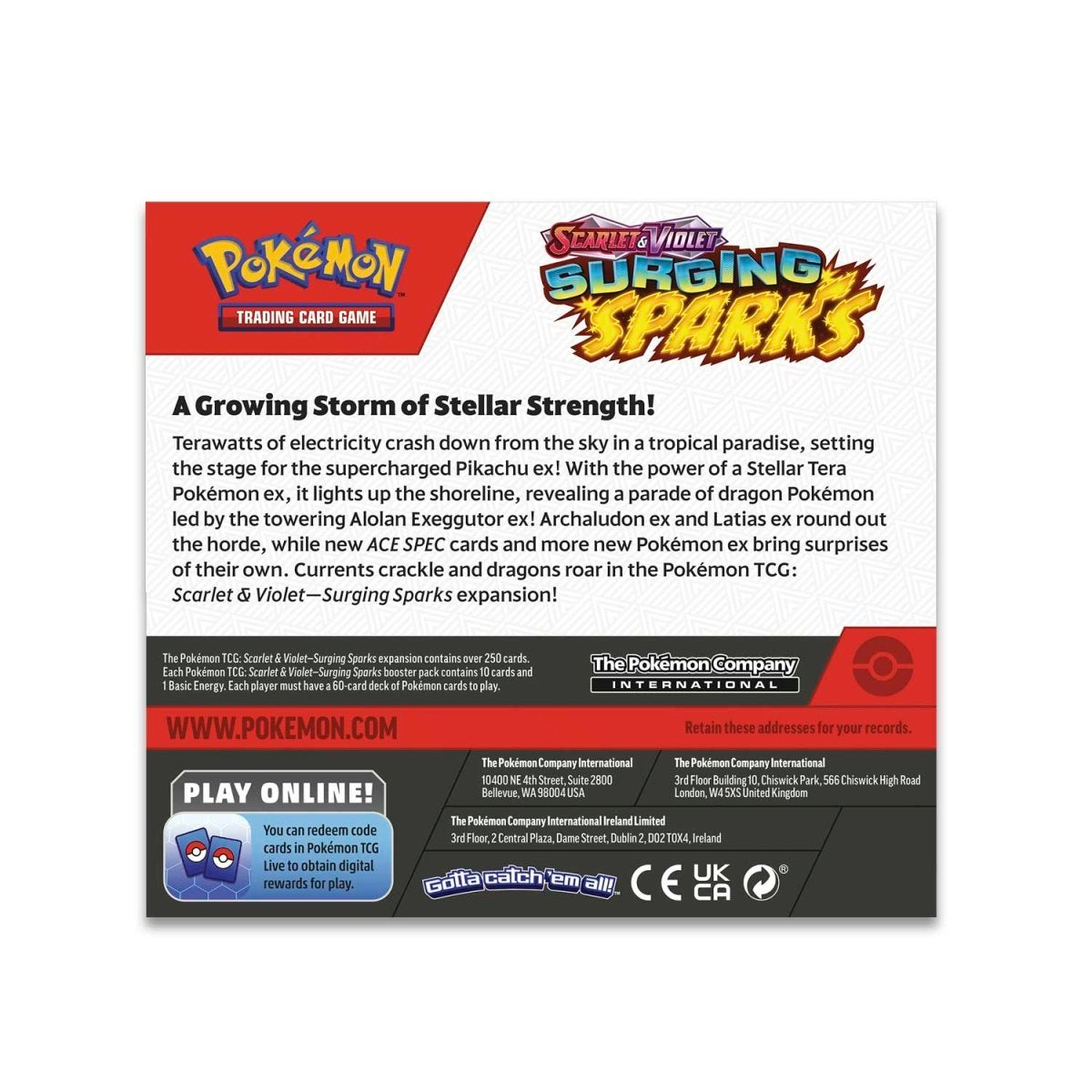 Pokemon : Surging Sparks - Booster Box - Lockett Labs UK