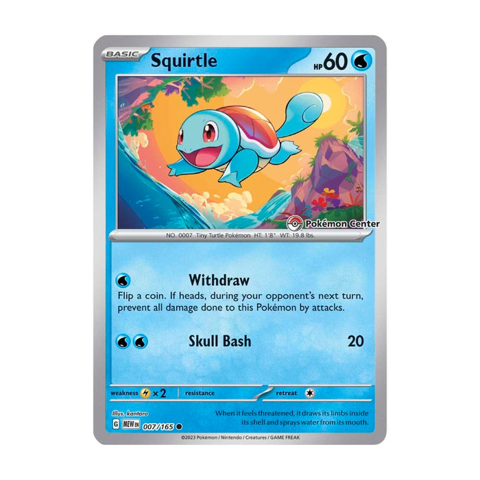 Squirtle : 151 PROMO (Reverse holo) (Sealed) - 007/165