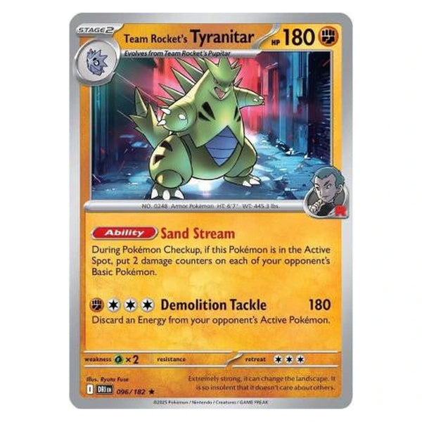 Team Rocket's Tyranitar : DESTINED RIVALS (Non-holo Exclusive) - 096/182