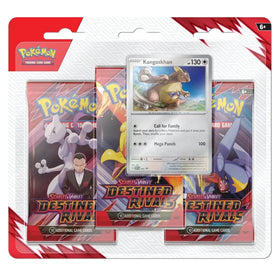 Pokemon TCG : Scarlet & Violet Destined Rivals - 3-Pack Blister - Kangaskhan/Zebstrika