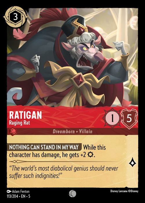 Ratigan (Foil) : Raging Rat - 113/204