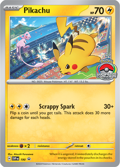 Pikachu : 2024 WORLD CHAMPIONSHIPS PROMO (Sealed) - SVP 190