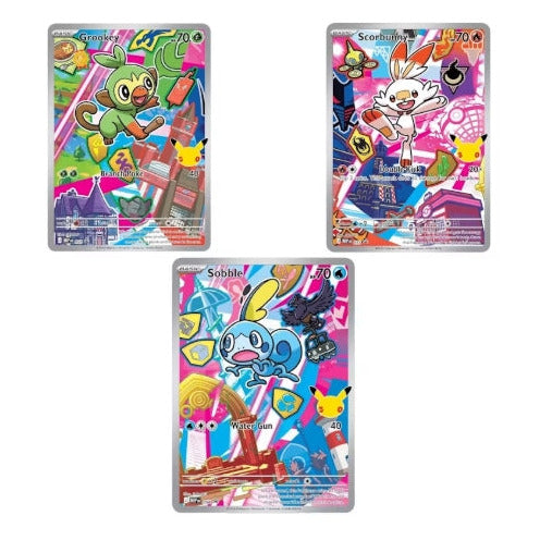First Partner Collection Set of 3 - Grookey/ Scorbunny/ Sobble