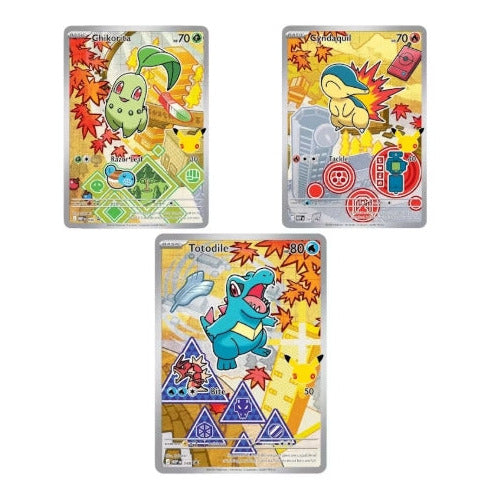 First Partner Collection Set of 3 - Chikorita/ Cyndaquil/ Totodile