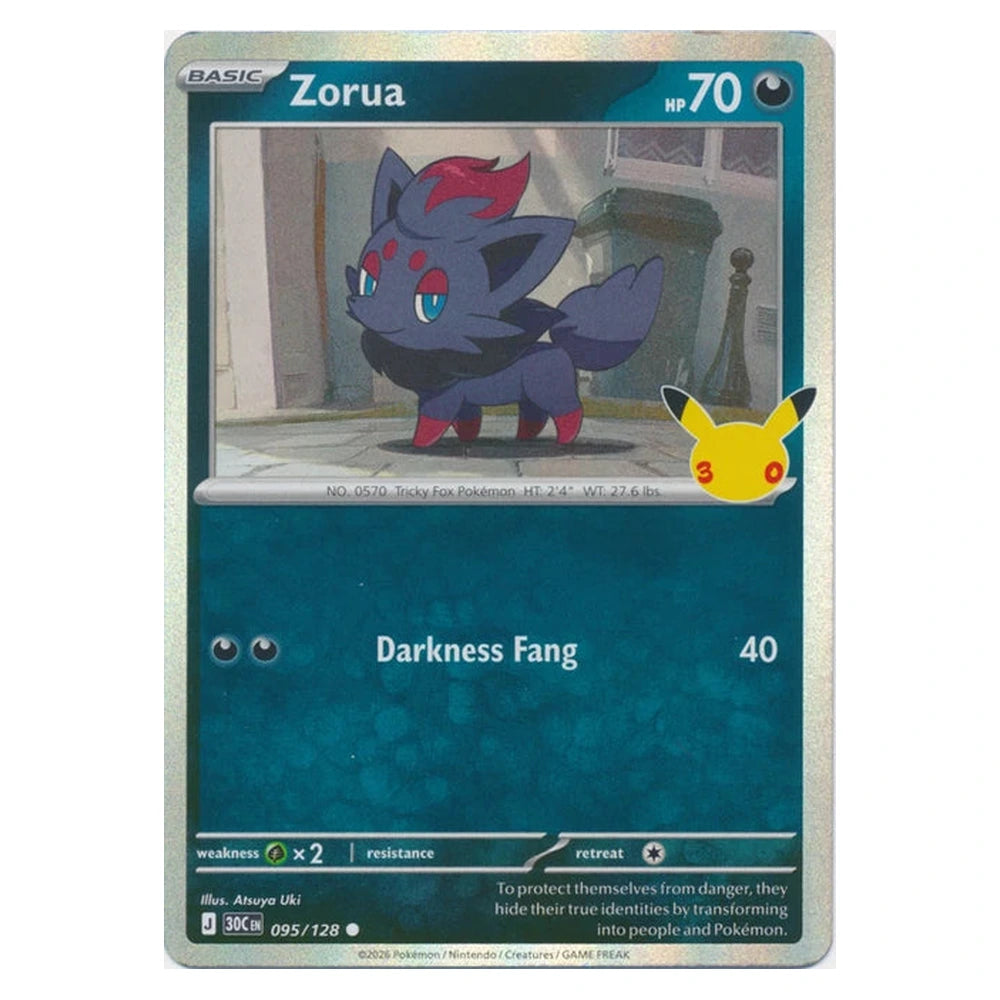 Zorua : 30TH CELEBRATION (Holo) - 095/128