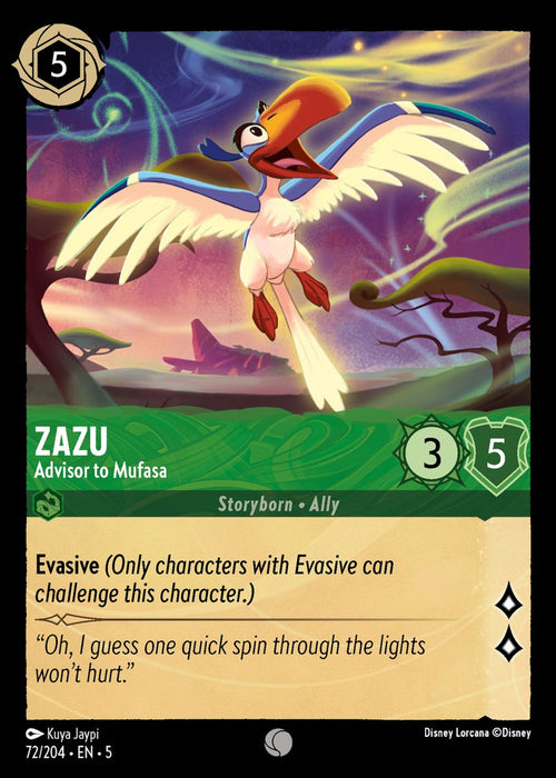 Zazu (Foil) : Advisor to Mufasa - 72/204