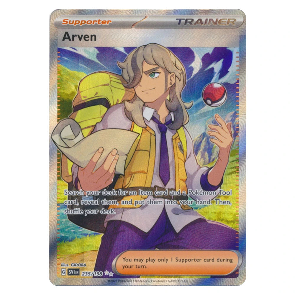 Arven 235/198 Scarlet & Violet Pokémon card, scanned front