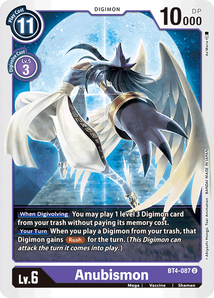 Anubismon : GREAT LEGEND - BT4-087 - Lockett Labs UK