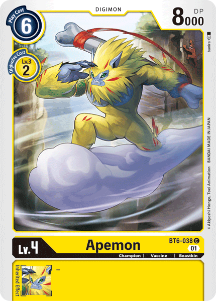 Apemon : DOUBLE DIAMOND - BT6-038 - Lockett Labs UK