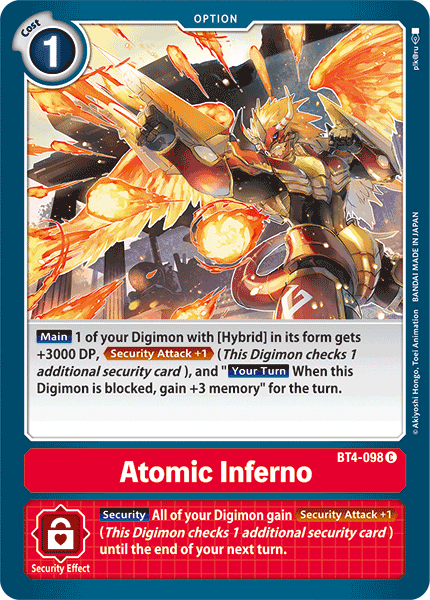 Atomic Inferno : GREAT LEGEND - BT4-098 - Lockett Labs UK