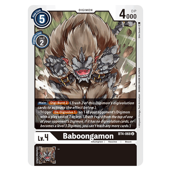 Baboongamon : GREAT LEGEND - BT4-068