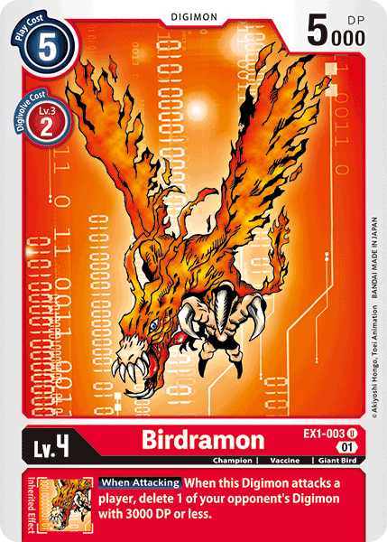 Birdramon : CLASSIC COLLECTION - EX1-003 - Lockett Labs UK