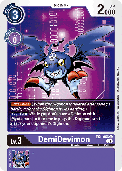 DemiDevimon : CLASSIC COLLECTION - EX1-056 - Lockett Labs UK