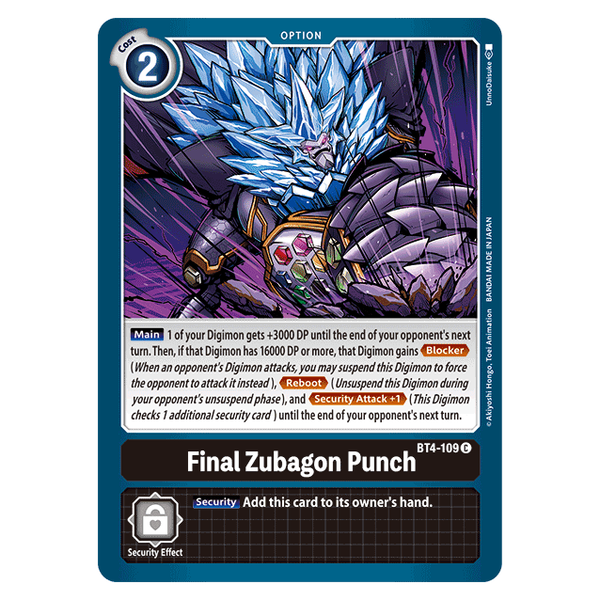 Final Zubagon Punch : GREAT LEGEND - BT4-109
