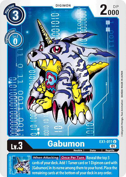 Gabumon : CLASSIC COLLECTION - EX1-011 - Lockett Labs UK