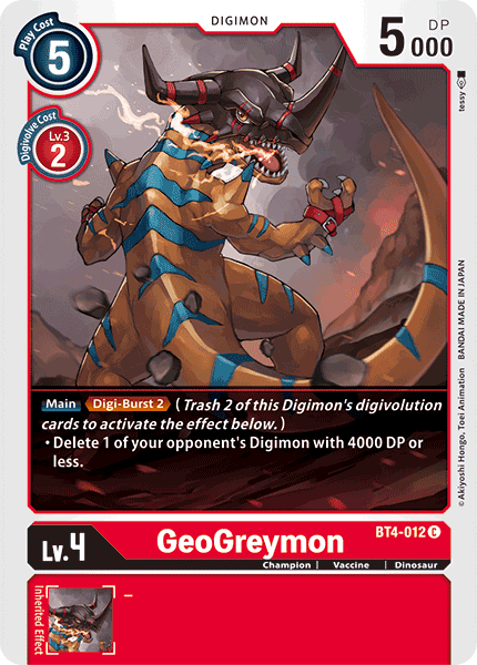 GeoGreymon : GREAT LEGEND - BT4-012 - Lockett Labs UK