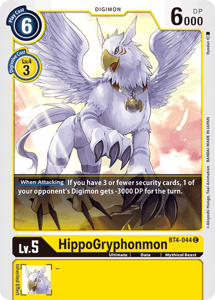 HippoGryphonmon : GREAT LEGEND - BT4-044 - Lockett Labs UK