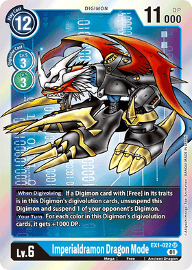 Imperialdramon Dragon Mode : CLASSIC COLLECTION (SR) - EX1-022 - Lockett Labs UK