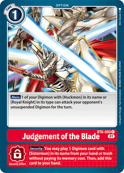 Judgement of the Blade : DOUBLE DIAMOND - BT6-093 - Lockett Labs UK