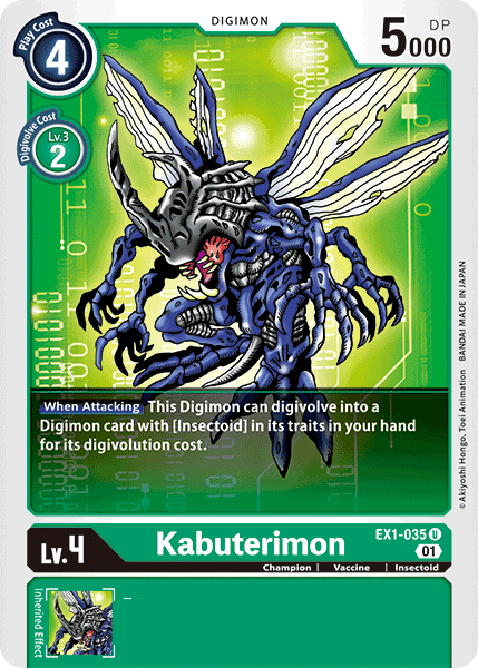 Kabuterimon : CLASSIC COLLECTION - EX1-035 - Lockett Labs UK