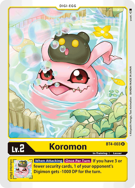 Koromon : GREAT LEGEND - BT4-003 - Lockett Labs UK