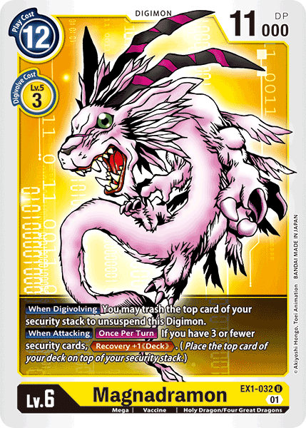 Magnadramon : CLASSIC COLLECTION - EX1-032 - Lockett Labs UK
