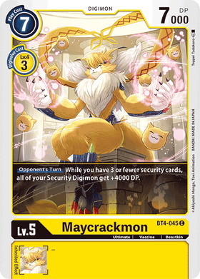 Maycrackmon : GREAT LEGEND - BT4-045 - Lockett Labs UK