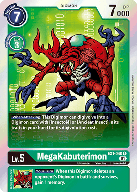 MegaKabuterimon : CLASSIC COLLECTION (R) - EX1-040 - Lockett Labs UK