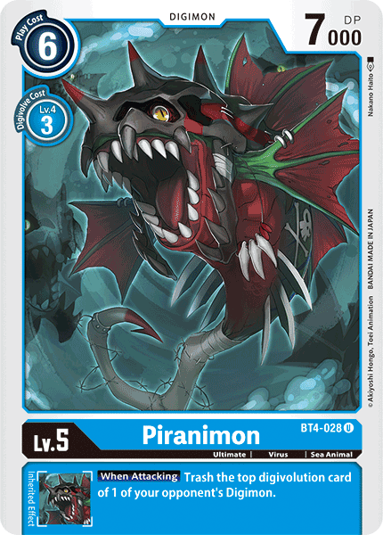 Piranimon : GREAT LEGEND - BT4-028 - Lockett Labs UK