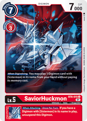 SaviorHuckmon : DOUBLE DIAMOND - BT6-015 — Digimon Single Card | Lockett Labs UK