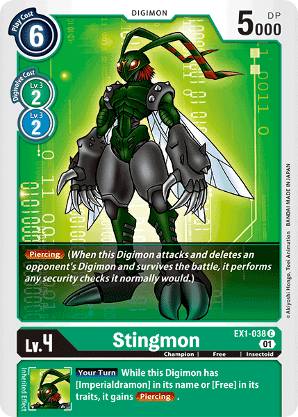Stingmon : CLASSIC COLLECTION - EX1-038 - Lockett Labs UK