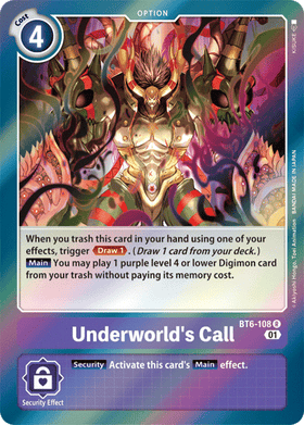 Underworld's Call : DOUBLE DIAMOND (R) - BT6-108 - Lockett Labs UK