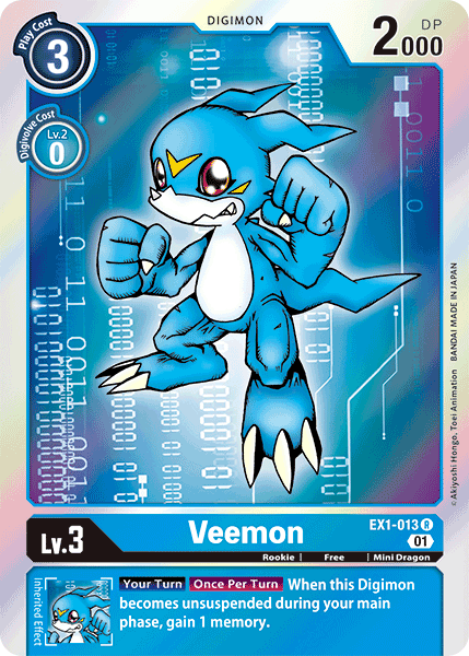 Veemon : CLASSIC COLLECTION (R) - EX1-013 - Lockett Labs UK