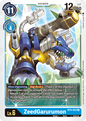 ZeedGarurumon : GREAT LEGEND (R) - BT4-033 - Lockett Labs UK