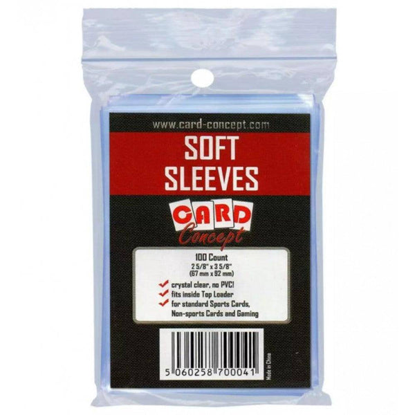 Card Concept : Single Card Holder Soft Sleeves - (100ct) - Lockett Labs UK