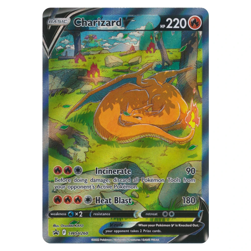Charizard V SWSH260 Sword & Shield Promo holo Pokémon card, scanned front
