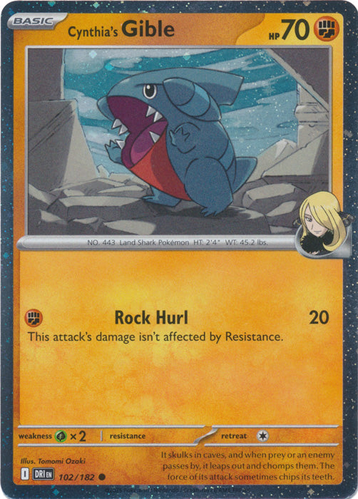 Cynthia's Gible : ALTERNATE PROMO (Holo) - 102/182 - Lockett Labs UK