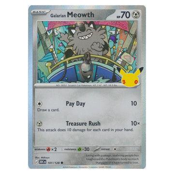 Galarian Meowth : 30TH CELEBRATION (Holo) - 101/128