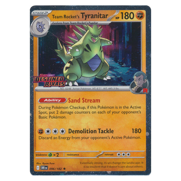Team Rocket's Tyranitar : DESTINED RIVALS PROMO PRE-RELEASE BUNDLE (Holo) (Sealed) - 096/182