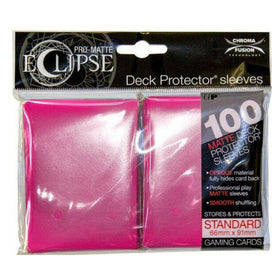 Eclipse : Matte Standard Sleeves (100ct) - Hot Pink