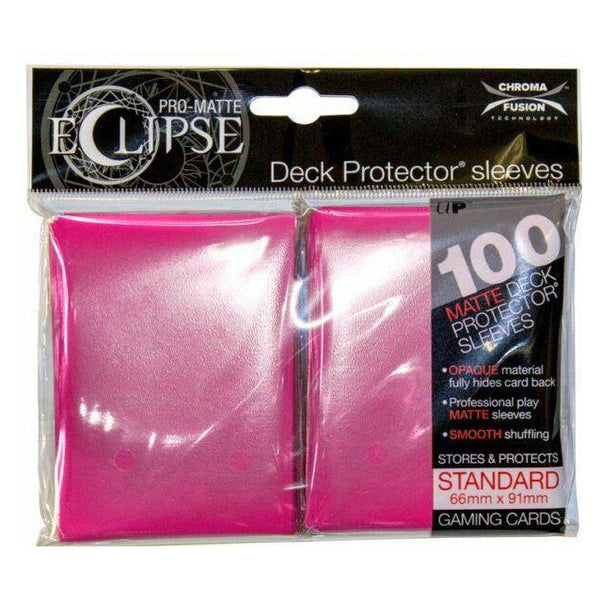 Eclipse : Matte Standard Sleeves (100ct) - Hot Pink