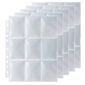 Econostore 9 Pocket Transparent Pages - 10 Pages - Lockett Labs UK