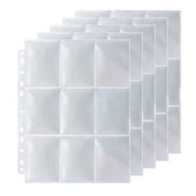 Econostore 9 Pocket Transparent Pages - 10 Pages